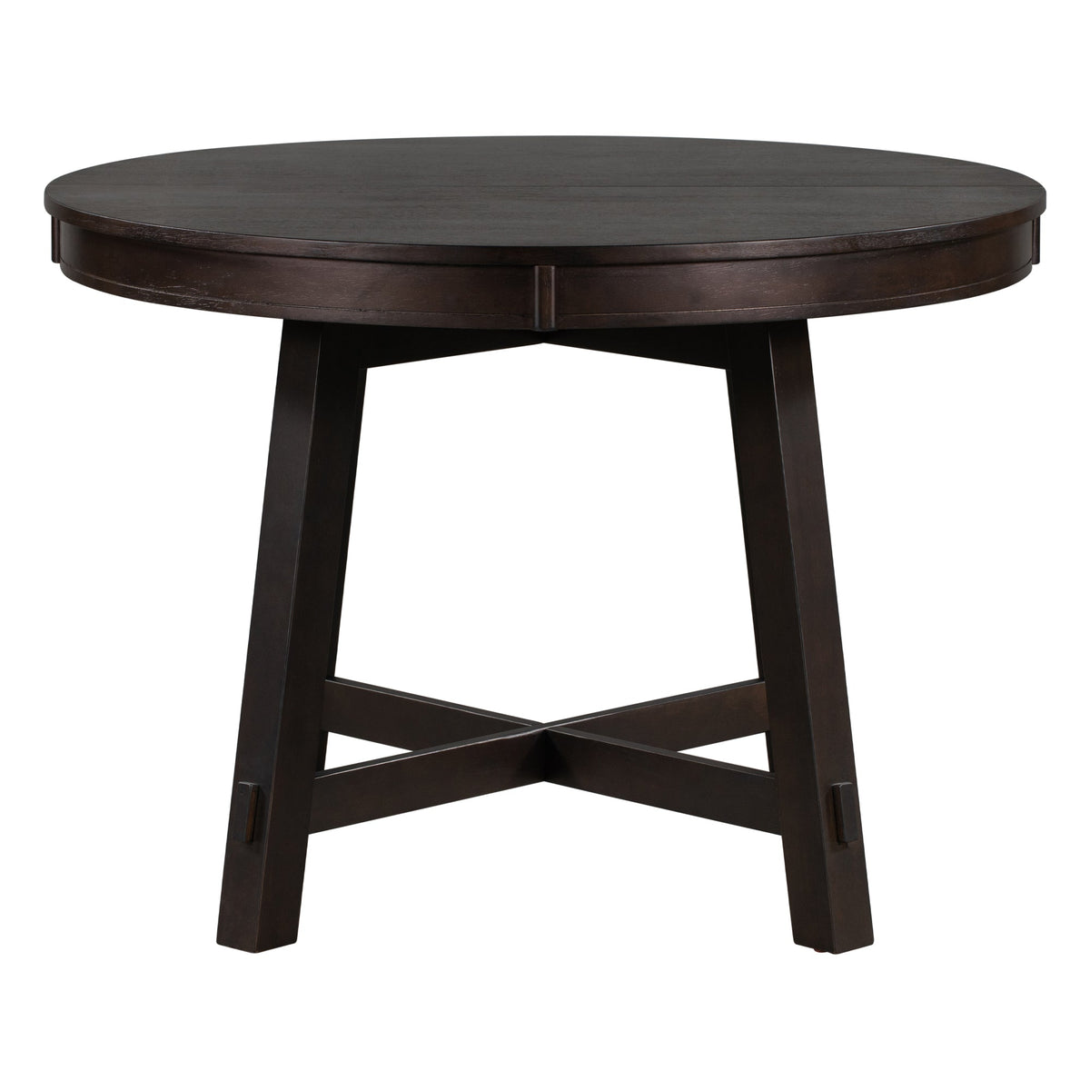 Round Extendable Farmhouse Dining Table, 42-58 Inch