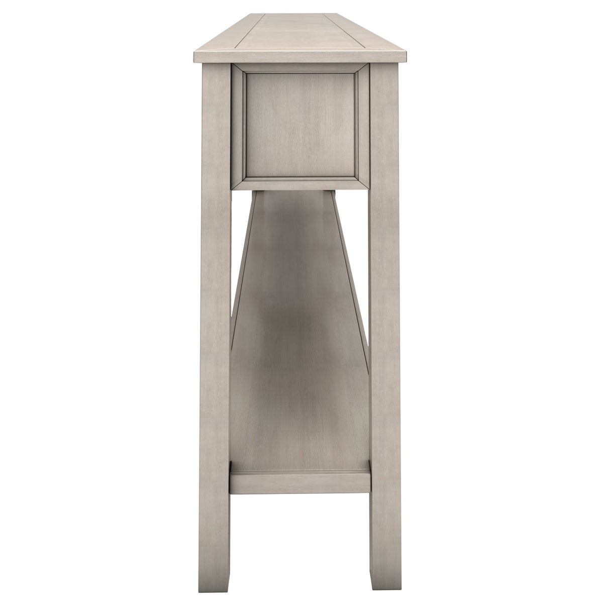 Rustic Entryway Console Table with Drawers and Shelf