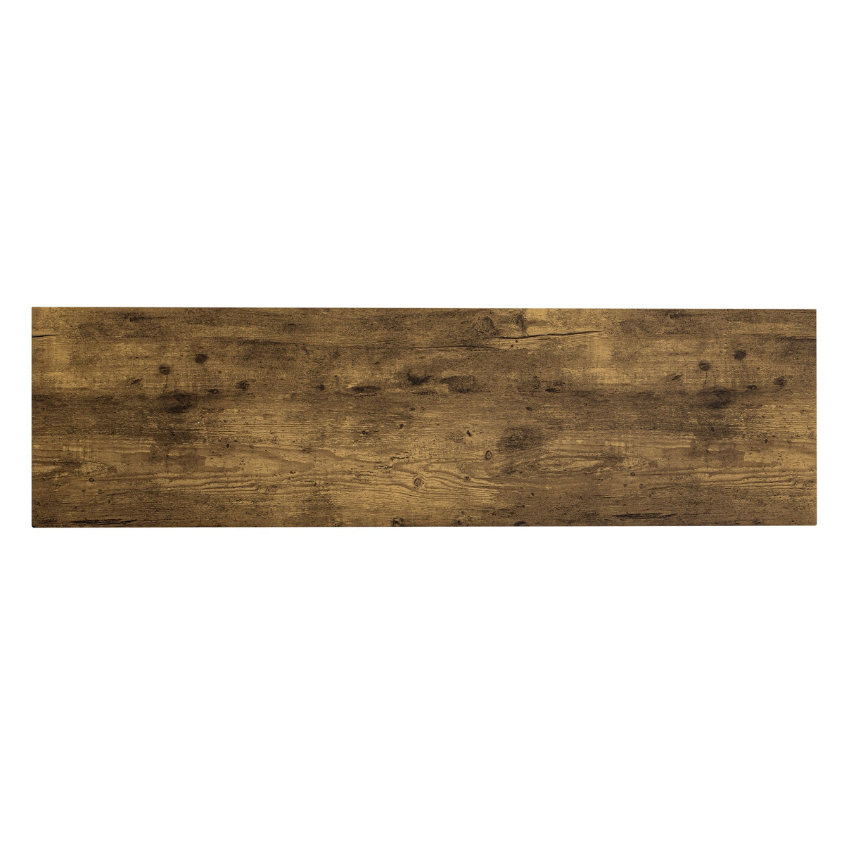 Demilune Console Table: Rustic Industrial Open Shelving