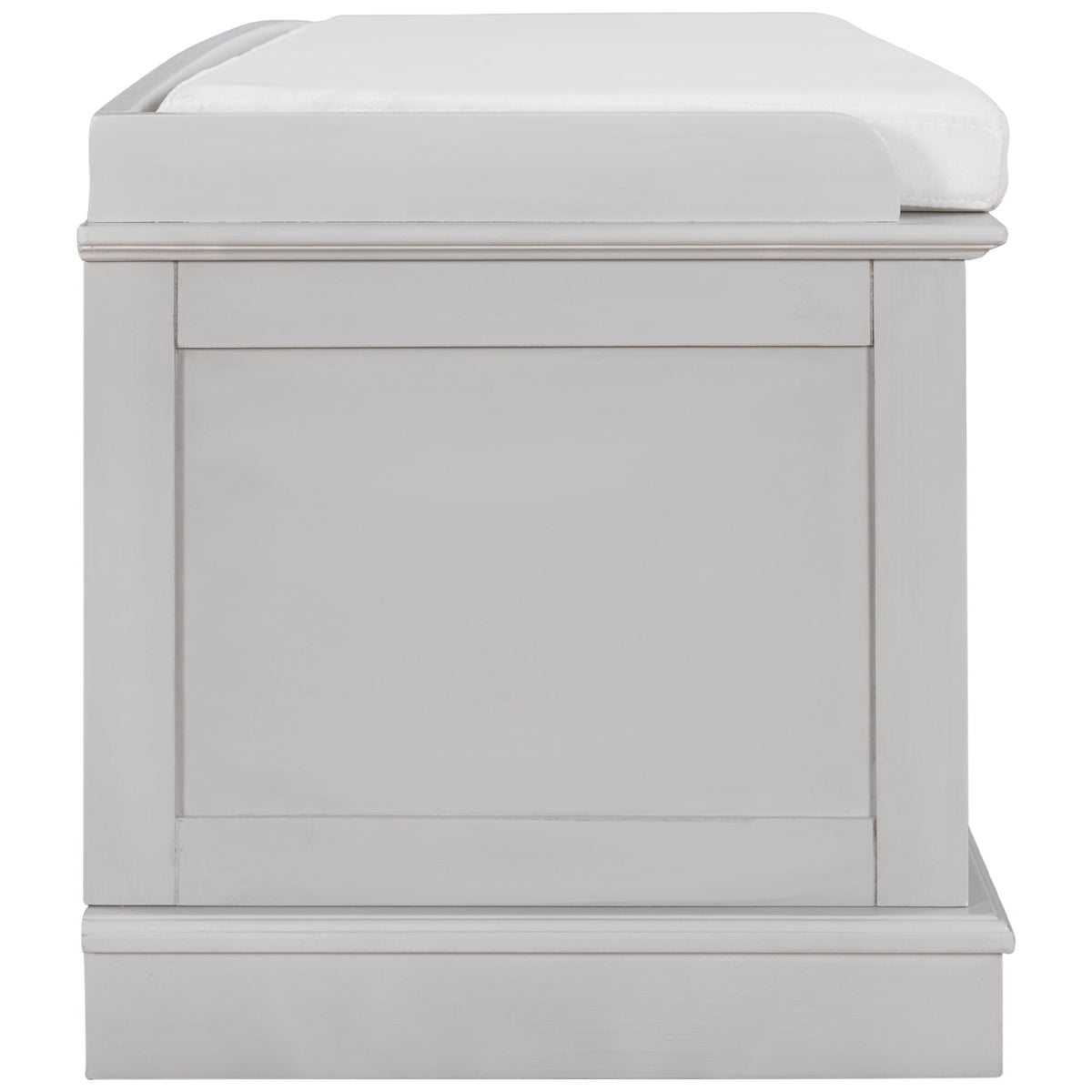 Entryway Storage Bench with Doors and Cushioned Seat