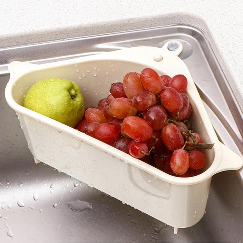 Triangle Sink Corner Drain Rack for Sponges and Produce