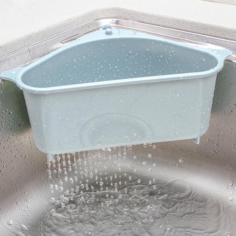Triangle Sink Corner Drain Rack for Sponges and Produce