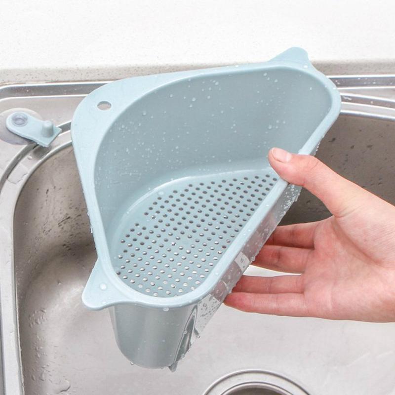 Triangle Sink Corner Drain Rack for Sponges and Produce