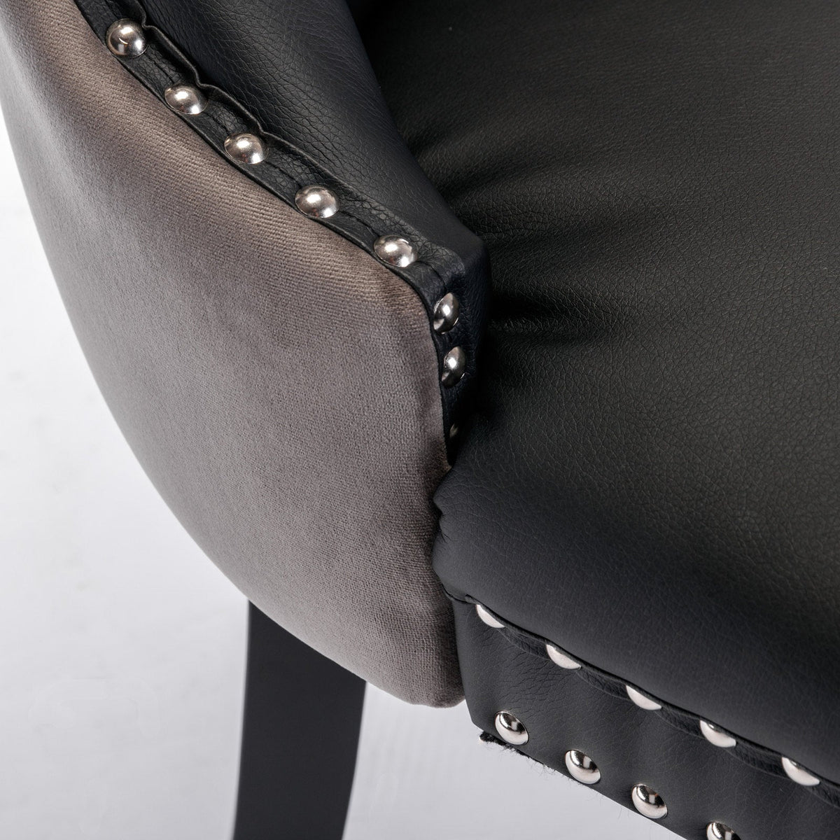 Tufted Modern Dining Chairs Set of 2 with Nailhead Trim