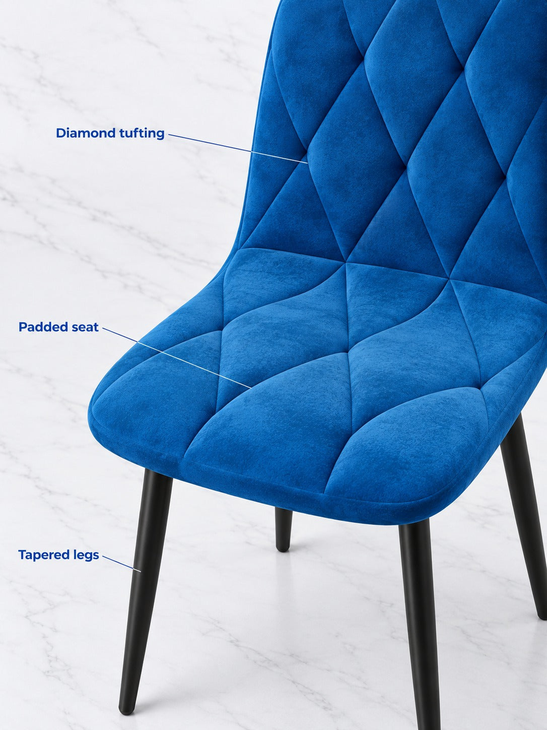 Tufted Velvet Dining Chairs Set of 4 for Modern Kitchens