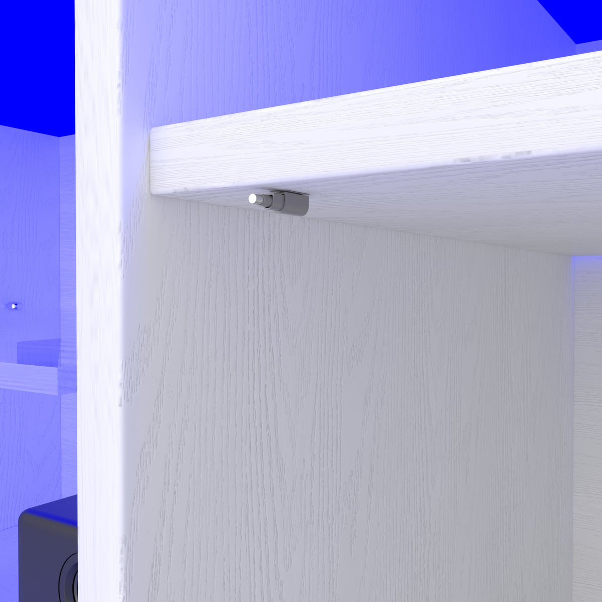 Modern 82.6-Inch TV Console with Storage and LED Glow