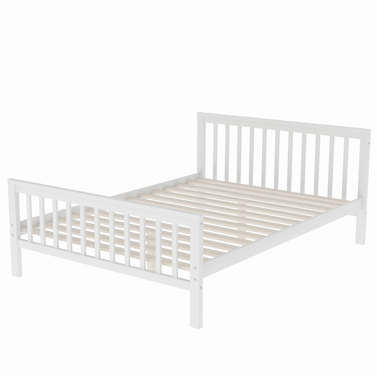 Twin Over Full Loft Bed with Storage Staircase, White