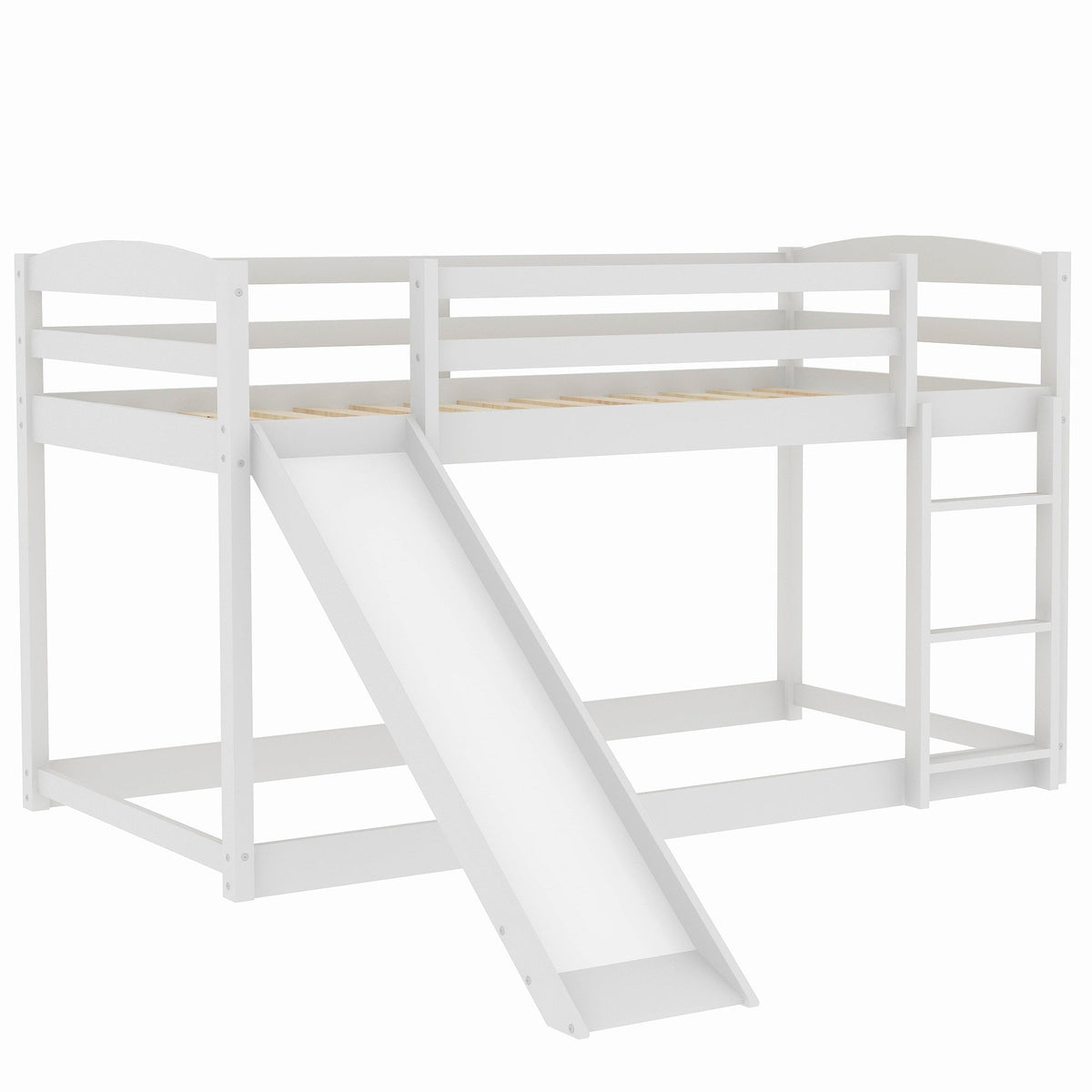 Twin Over Twin Bunk Bed with Slide and Ladder