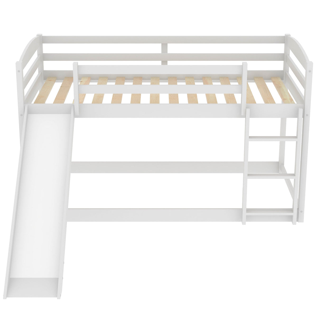 Twin Over Twin Bunk Bed with Slide and Ladder