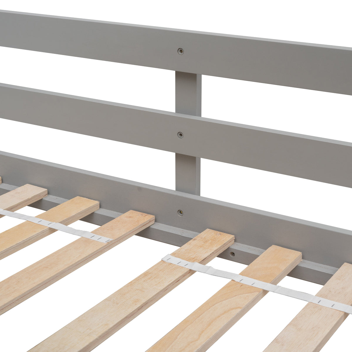 Twin Over Twin House Bunk Bed with Guardrails & Ladder