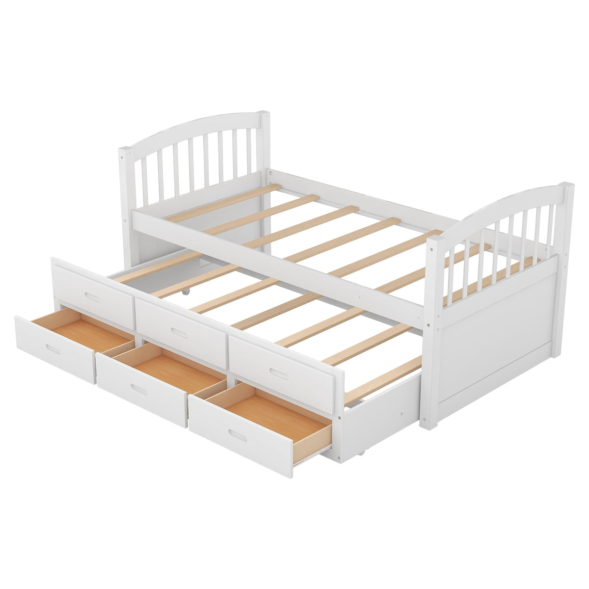 Space-Saving Twin Over Twin Bunk Bed with Trundle