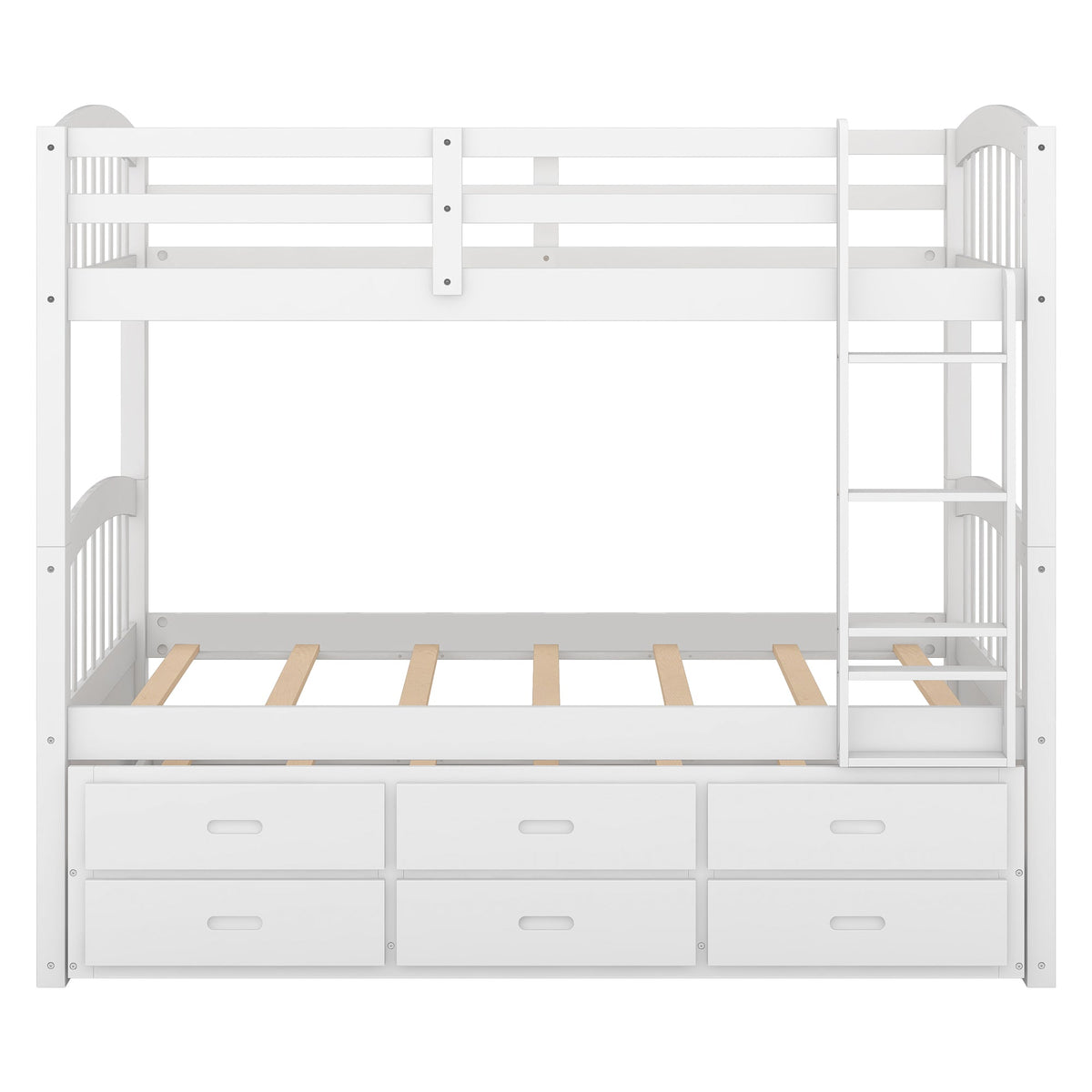 Space-Saving Twin Over Twin Bunk Bed with Trundle