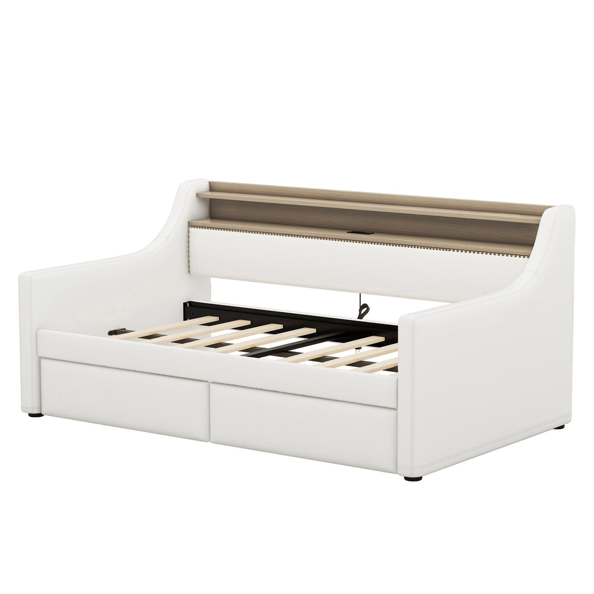 Twin Daybed with Drawers, Charging Station & LED Light