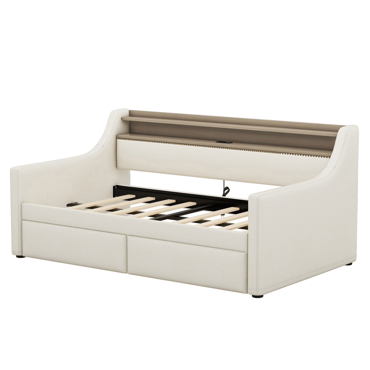 Twin Daybed with Storage Drawers and Charging Station