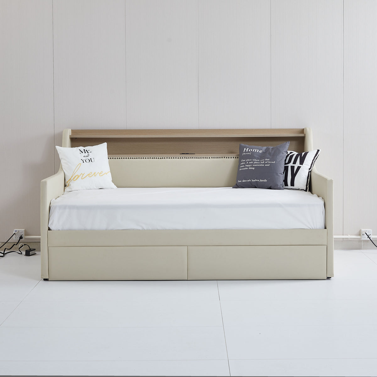 Twin Daybed with Storage Drawers and Charging Station