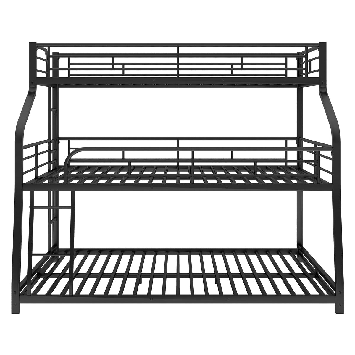 Triple Bunk Bed with Guardrails: Three Beds, One Frame