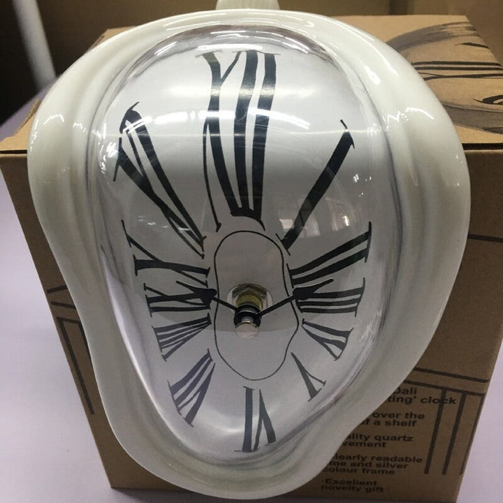 Melting Wall Clock with Roman Numerals | Retro Decor