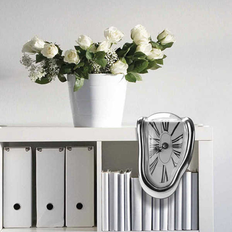 Melting Wall Clock with Roman Numerals | Retro Decor