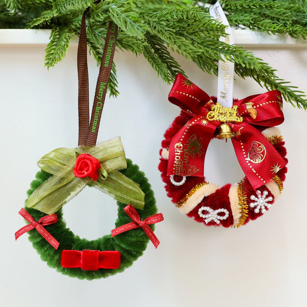 Christmas Wreath Ornaments for Festive Tree Decor