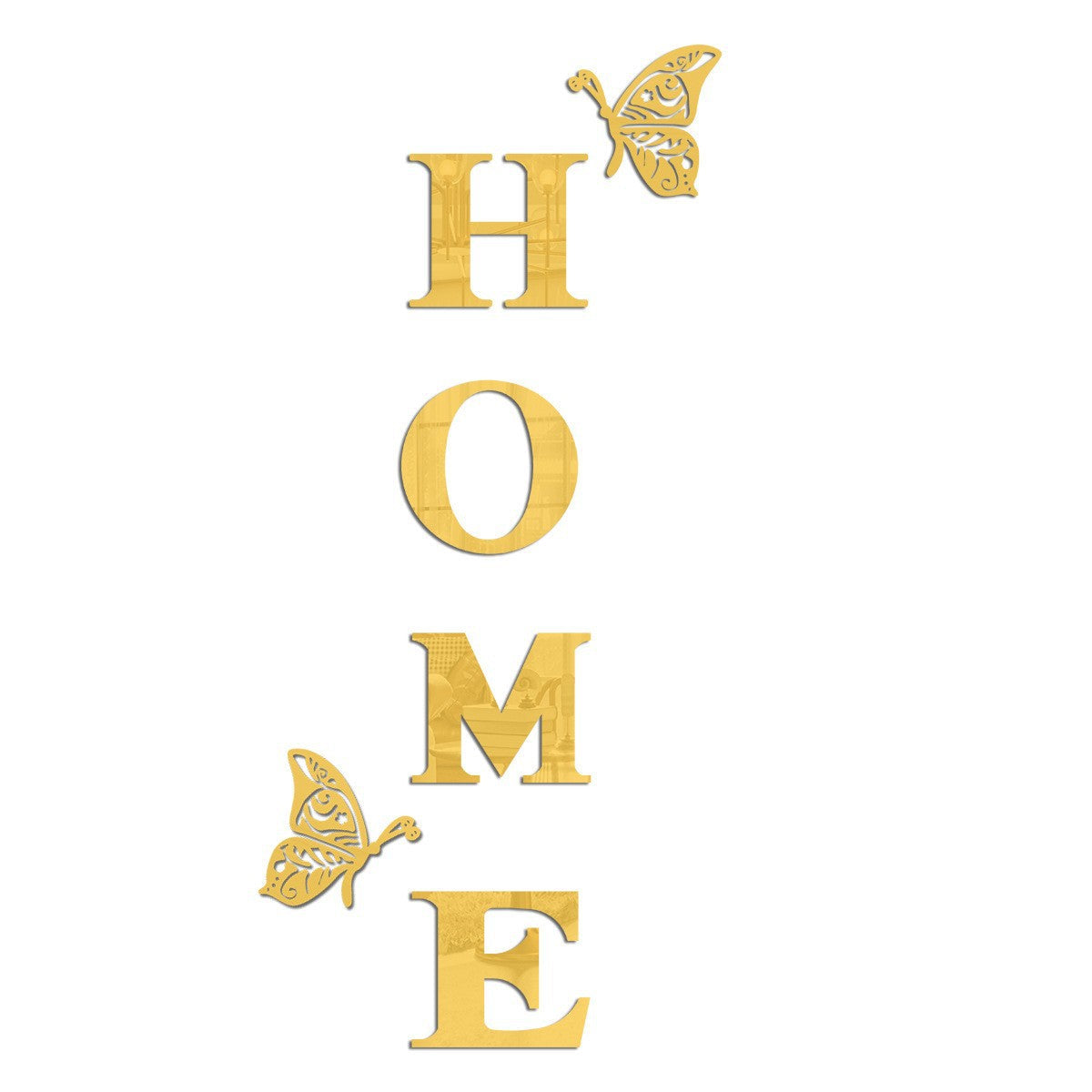 HOME Wall Decor Mirror With Elegant Butterfly Accents