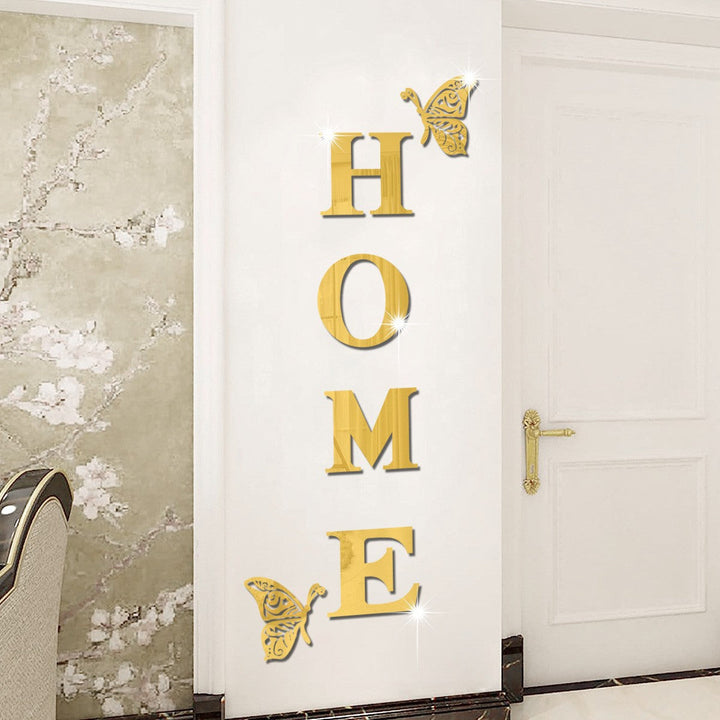 HOME Wall Decor Mirror With Elegant Butterfly Accents