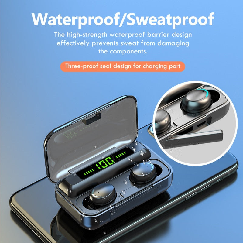 Wireless Earbuds with Charging Case & Phone Charger