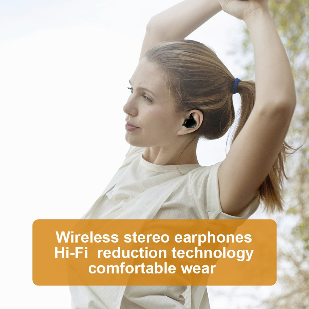 Bluetooth 5.0 Wireless Earbuds with Noise Reduction & Case