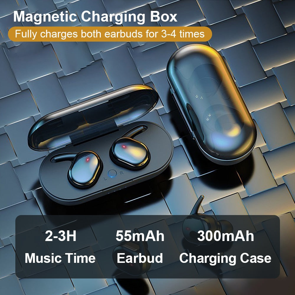Bluetooth 5.0 Wireless Earbuds with Noise Reduction & Case
