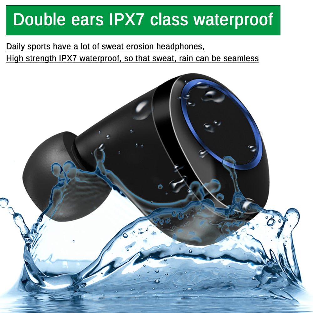 Waterproof Wireless Earbuds with Power Bank Charging Case