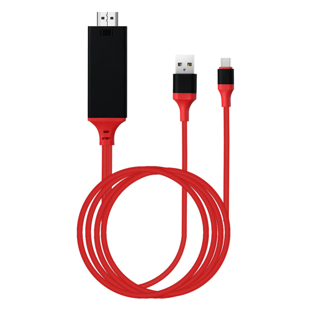Type-C to HDMI Cable 4K, 3-in-1 Phone TV Mirroring