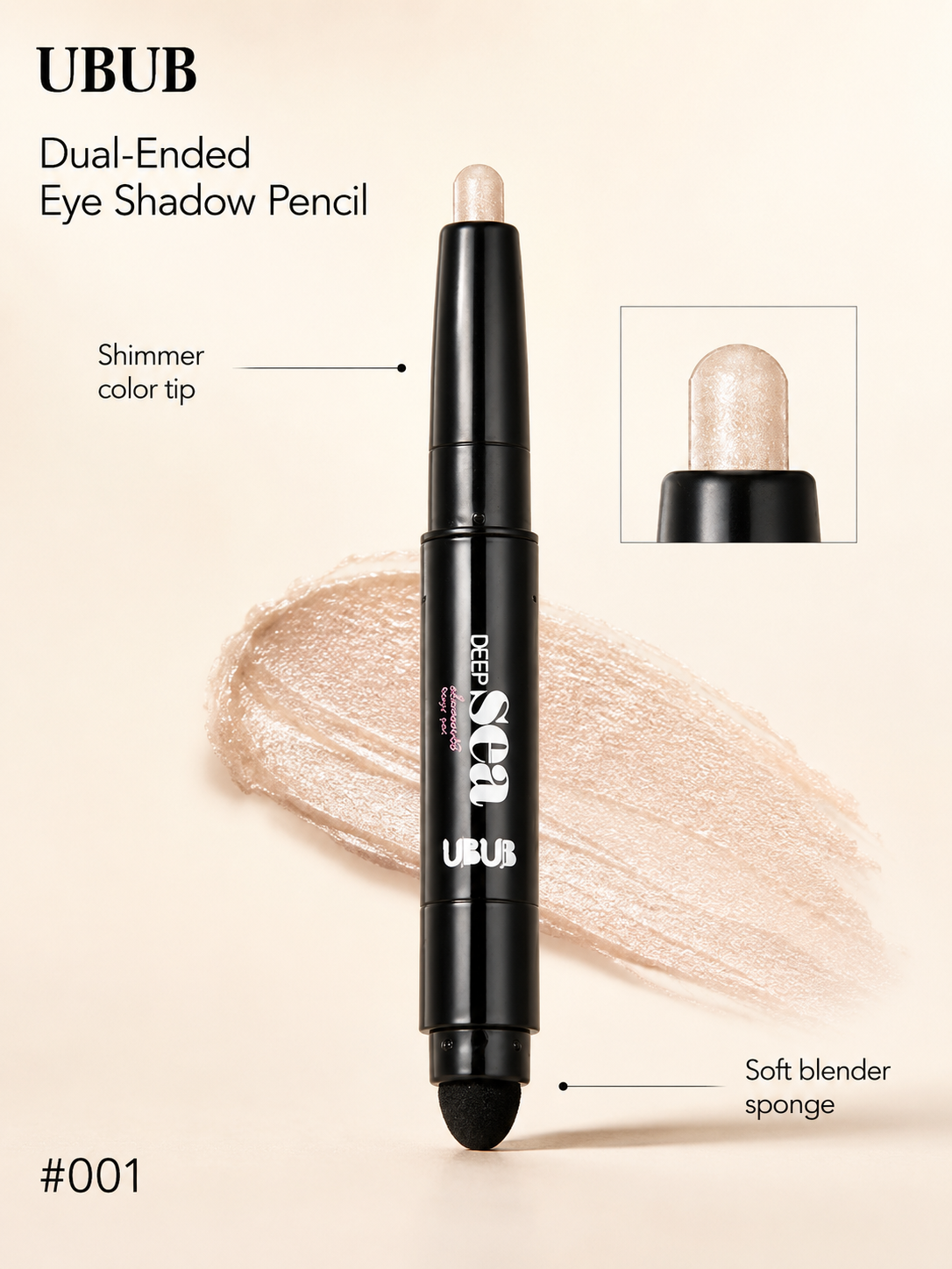 UBUB Dual Eye Pencil — Shimmer & Glitter in One Swipe