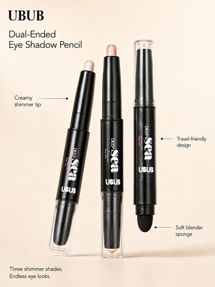 UBUB Dual Eye Pencil — Shimmer & Glitter in One Swipe