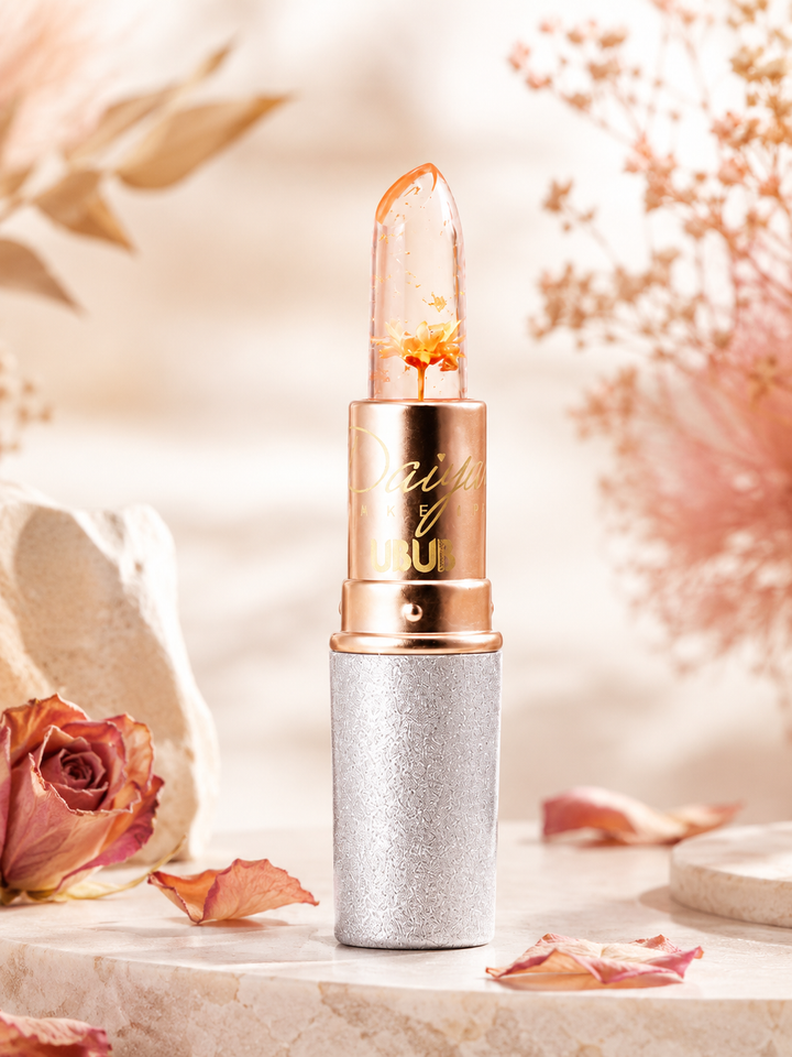 UBUB Jelly Lipstick with Flower Petals — Moisturizing