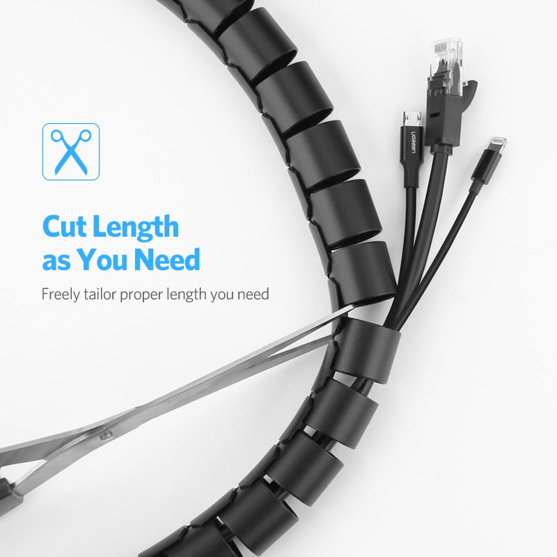 Insulated Spiral Cable Organizer Wrap, Holds 11 Cables