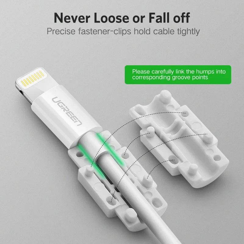 iPhone Lightning Cable Protector Clips, 6-Pack Cord Saver