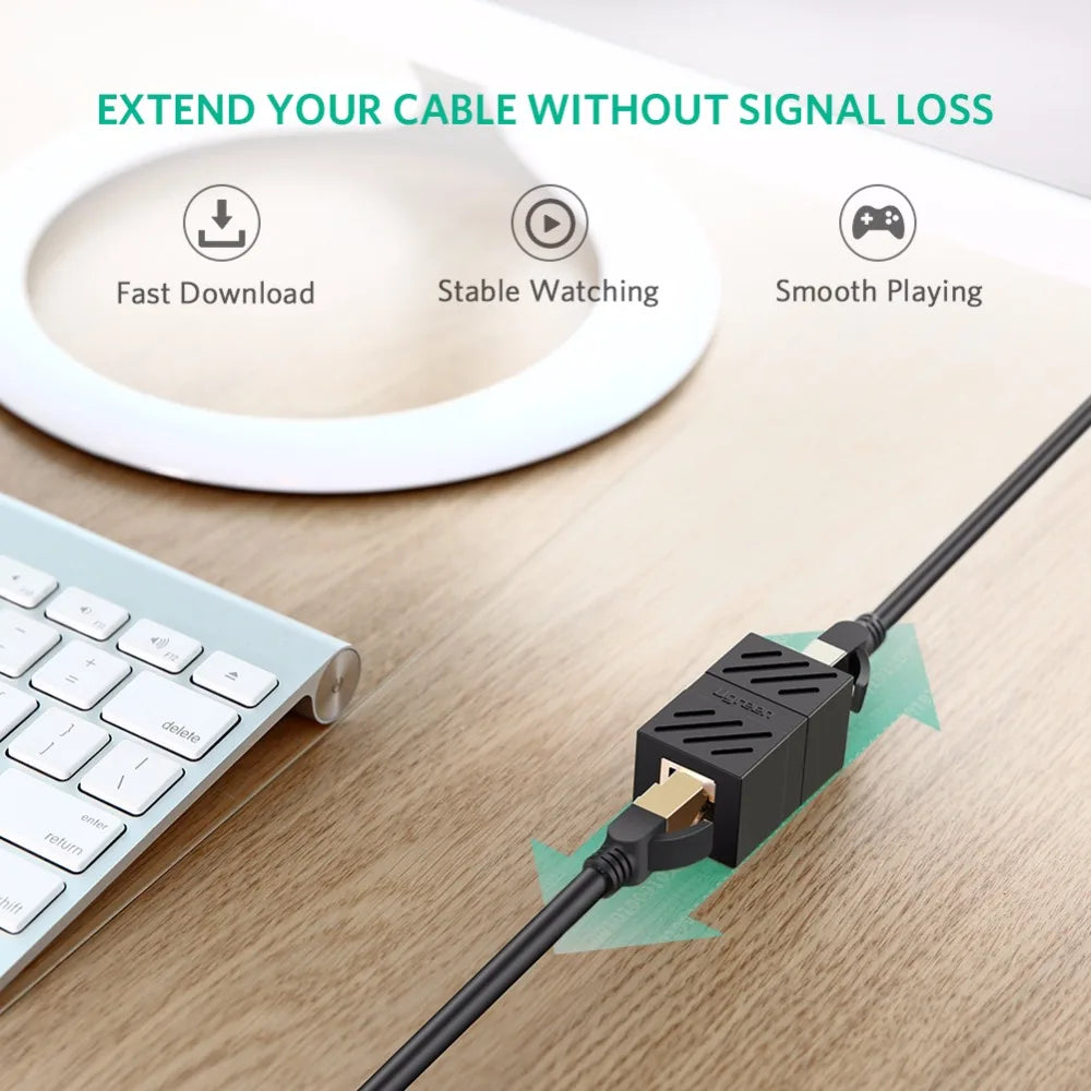 Ethernet Cable Extender RJ45 Coupler Female to Female