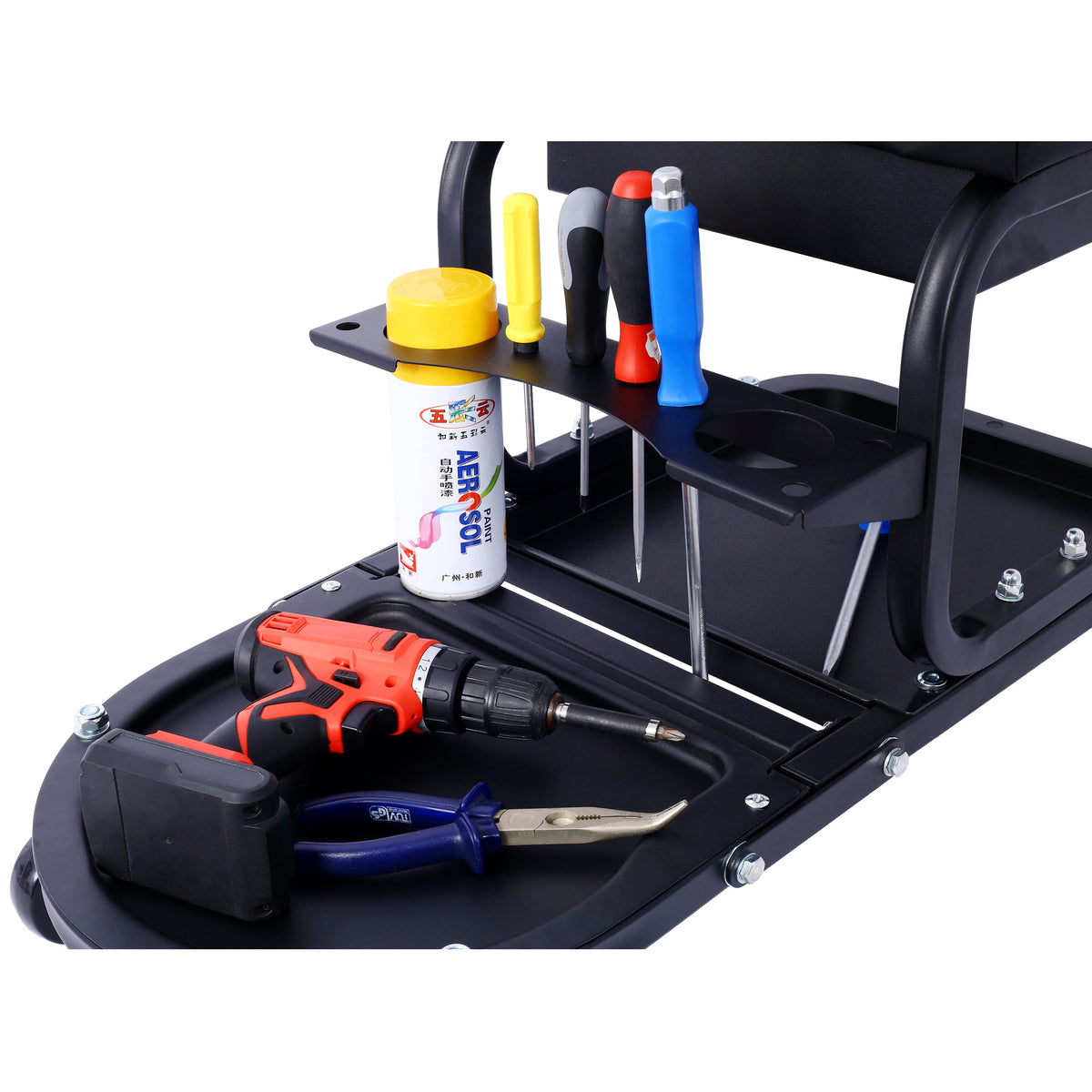 Rolling Creeper Seat with Tool Trays for Garage Work