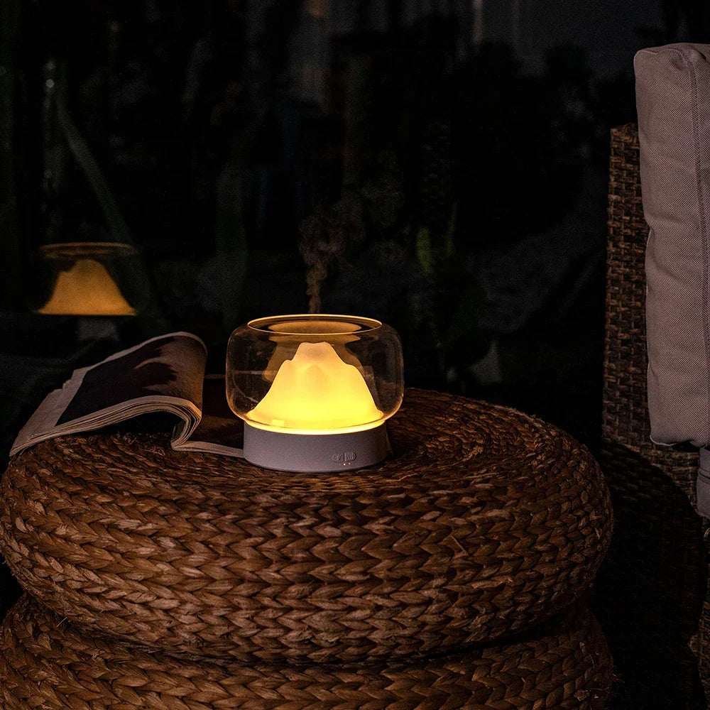 Ultrasonic Aroma Diffuser Humidifier with Mountain LED Glow