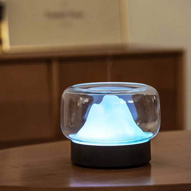 Ultrasonic Aroma Diffuser Humidifier with Mountain LED Glow