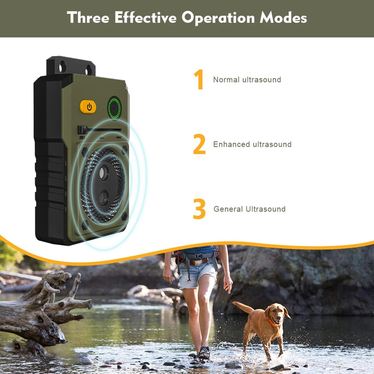 Ultrasonic Dog Trainer for Gentle, Portable Bark Control