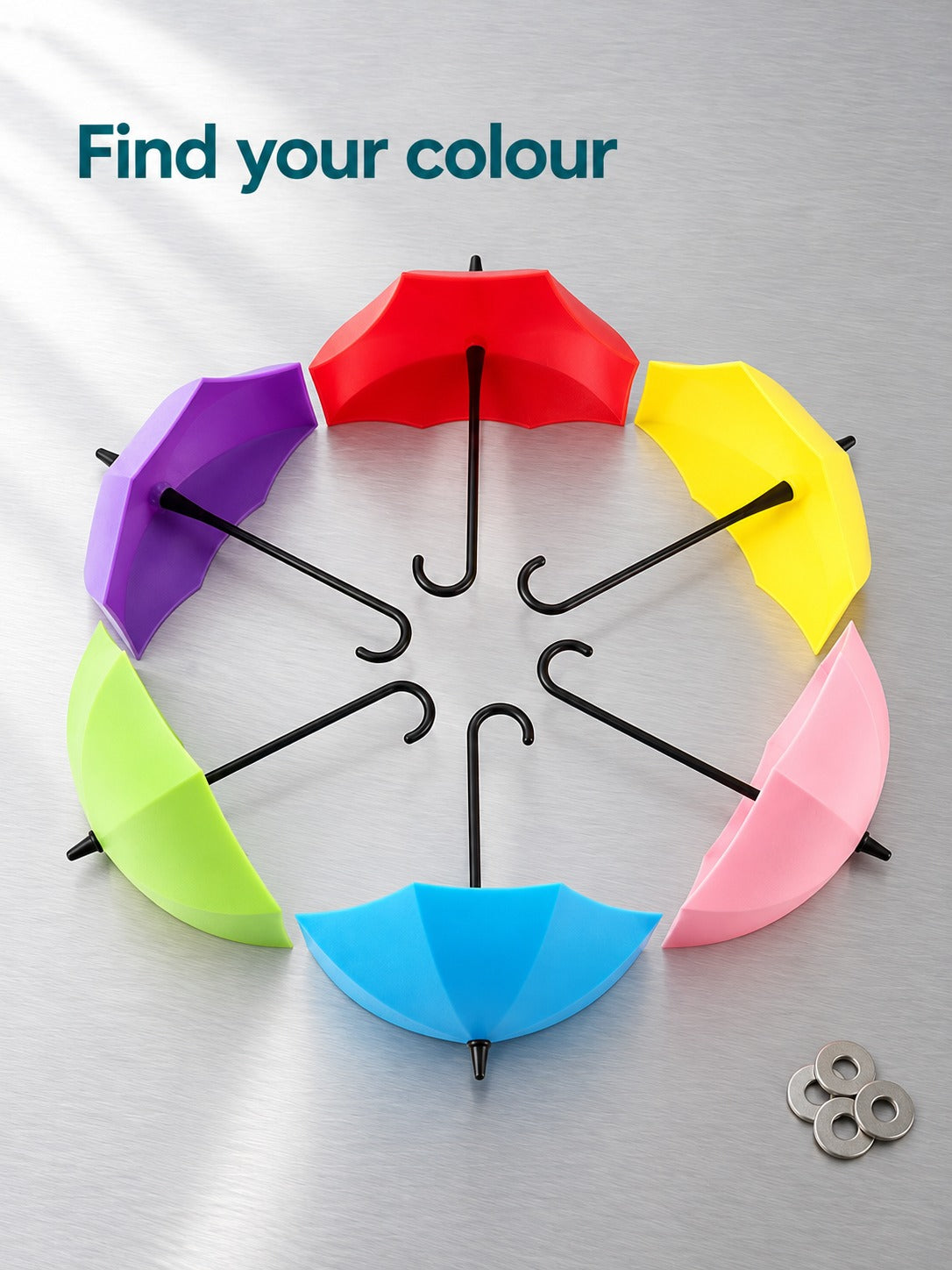 Colorful Umbrella Wall Key Hook Rack for Entryway Decor