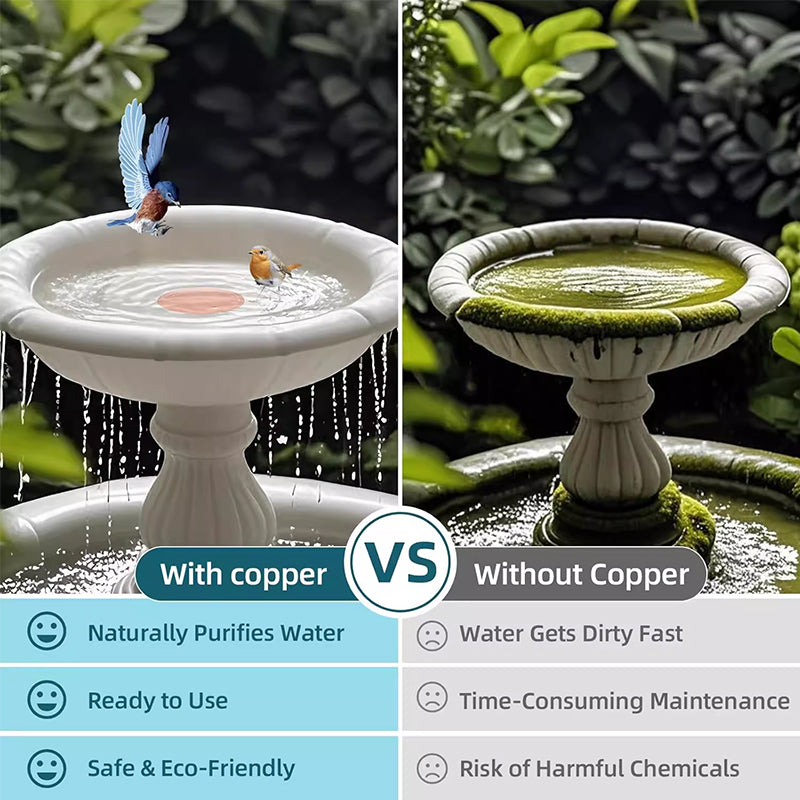 Copper Bird Bath Tray for a More Inviting Water Spot