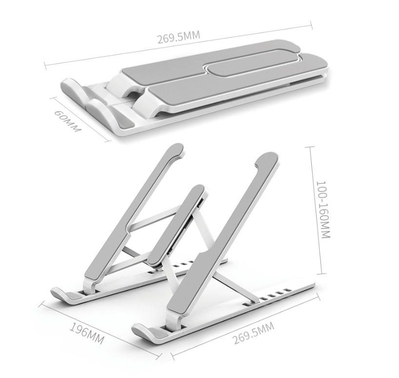 Foldable Laptop Stand with Adjustable Height & Cooling