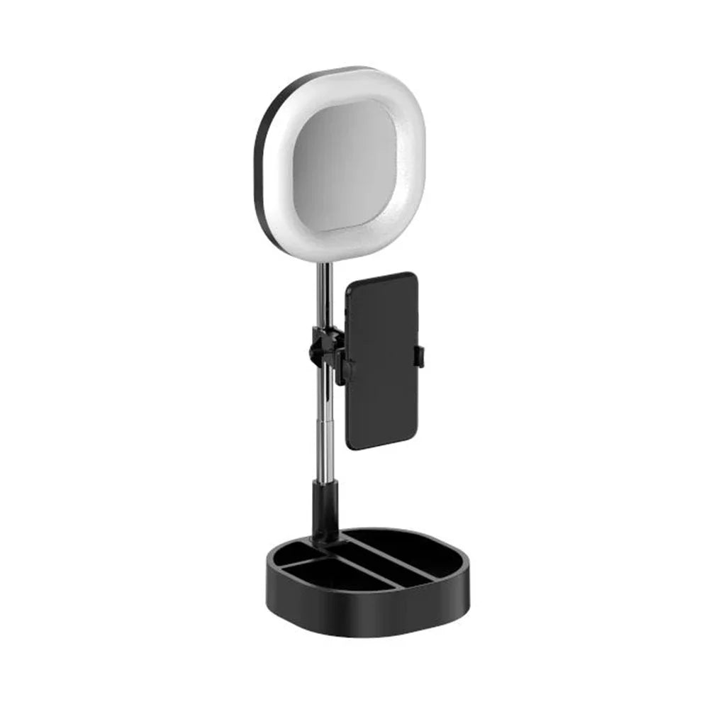 Selfie Ring Light with Mirror, Phone Holder & Stand
