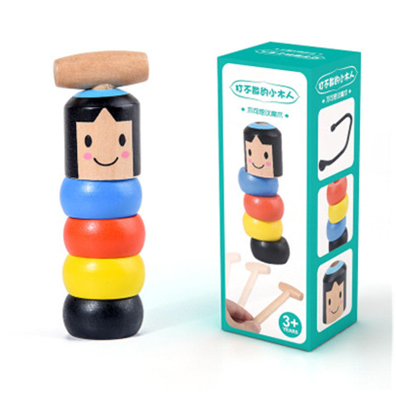 Wooden Tumbler Puzzle Toy for Screen-Free Skill Play