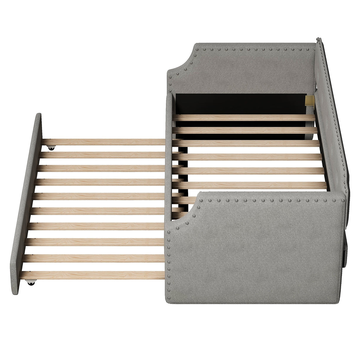 Upholstered Daybed with Trundle: Sofa by Day, Bed by Night