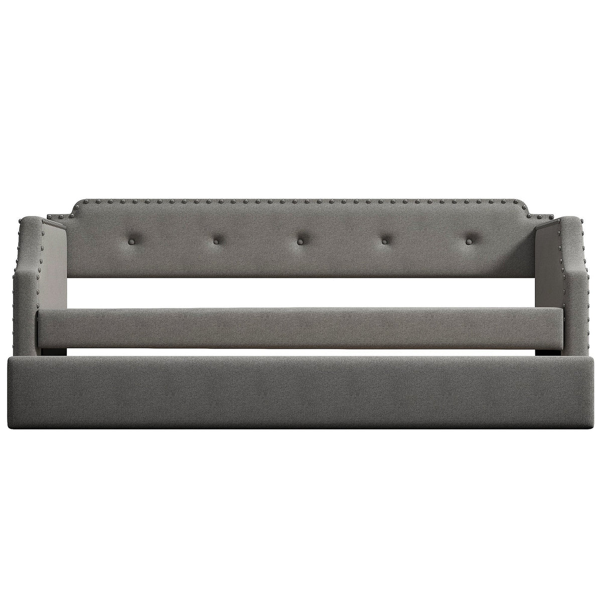 Upholstered Daybed with Trundle: Sofa by Day, Bed by Night