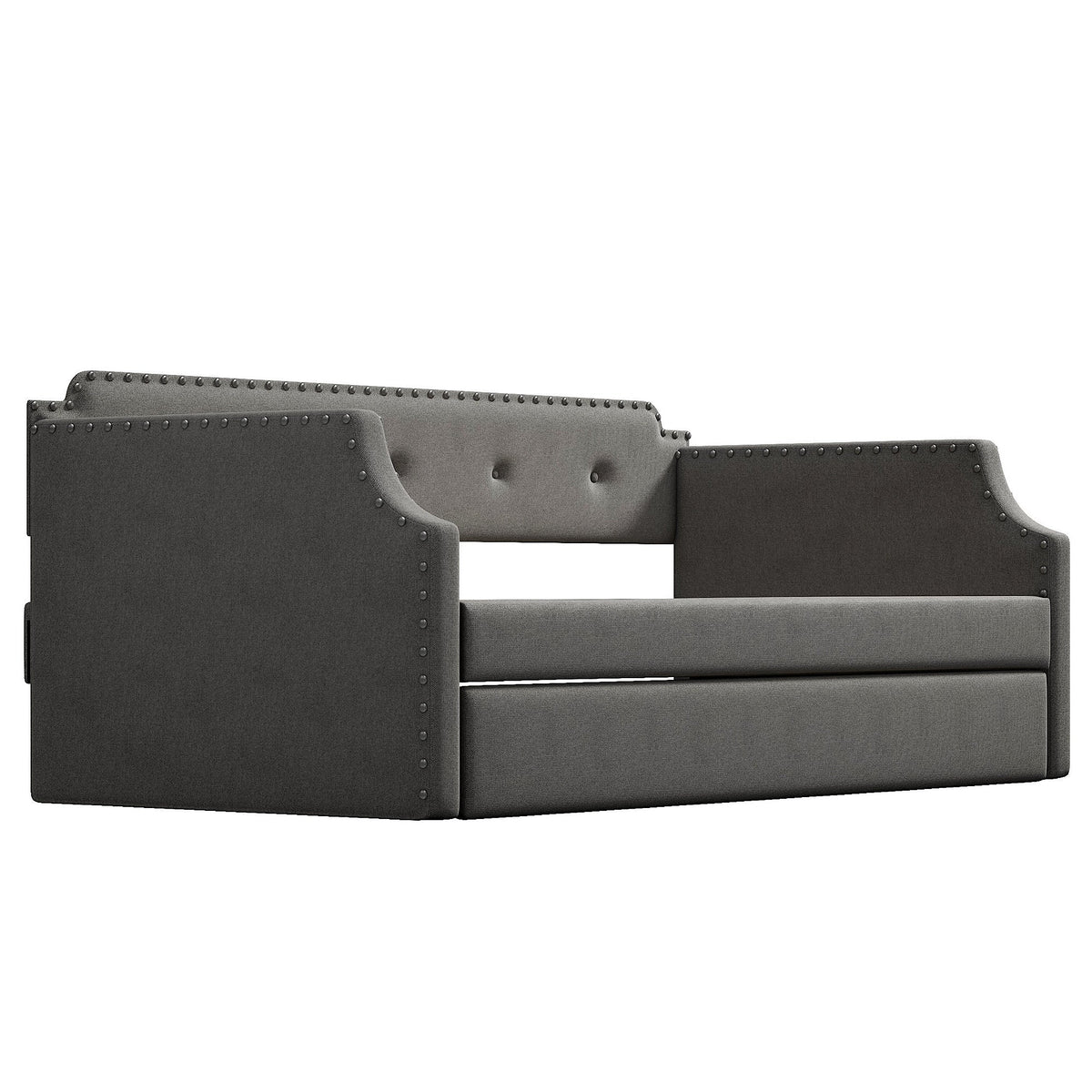 Upholstered Daybed with Trundle: Sofa by Day, Bed by Night