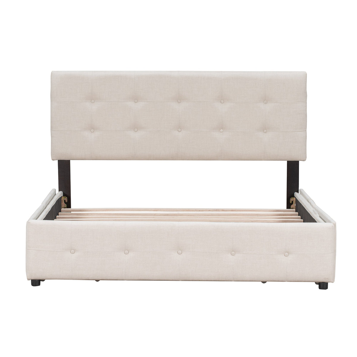 Queen Platform Bed with Storage Drawers, No Box Spring