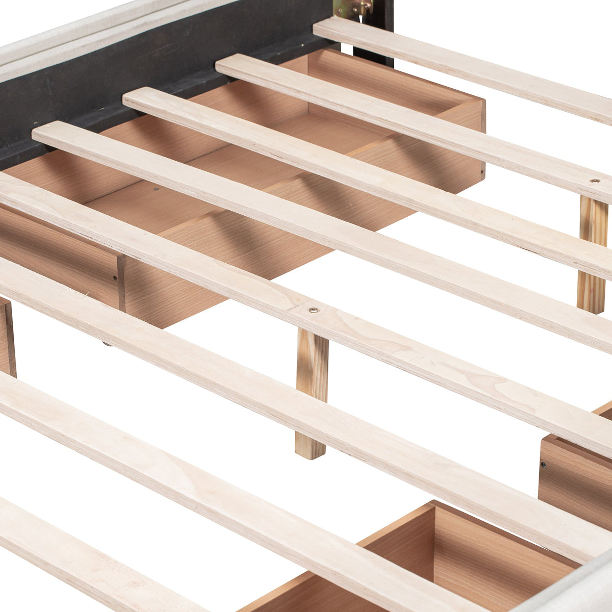 Queen Platform Bed with Storage Drawers, No Box Spring